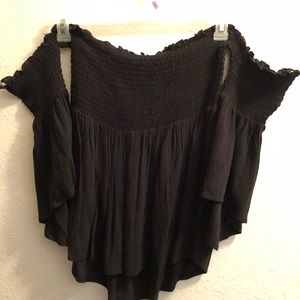 Black off shoulder blouse